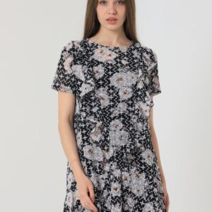 Flower Pattern Dress - Black - Brand: Topshow - Women & Kids, Baby Clothes Wholesale - TheBS Women