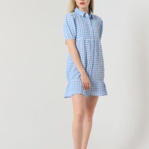 Shirt Collar Halterneck Dress - Blue - Brand: Topshow - Women & Kids, Baby Clothes Wholesale - TheBS Women
