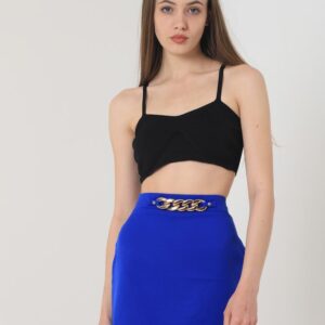 Above Knee Skirt With Waist Chain - Saks - Brand: Topshow - Women & Kids, Baby Clothes Wholesale - TheBS Women