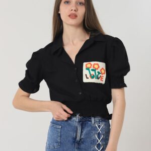 Pocket Embroidered Shirt - Brand: Topshow - Women & Kids, Baby Clothes Wholesale - TheBS Women