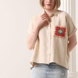 Shirt With Flower Pockets -Color - Brand: Topshow - Women & Kids, Baby Clothes Wholesale - TheBS Women