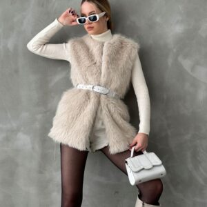 Taş F 1567 Feather Vest - Brand: Topshow - Women & Kids, Baby Clothes Wholesale - TheBS Women