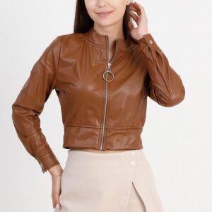 Leather Coat - Tan - Brand: Topshow - Women & Kids, Baby Clothes Wholesale - TheBS Women