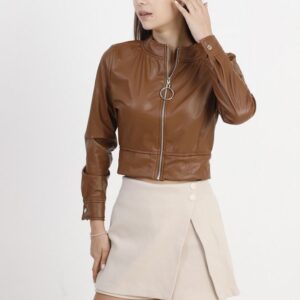 Leather Coat - Tan - Brand: Topshow - Women & Kids, Baby Clothes Wholesale - TheBS Women