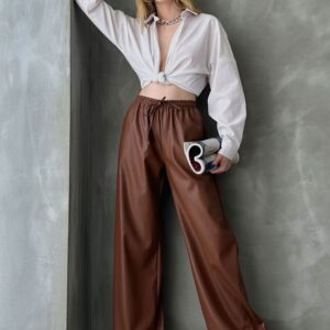 Taba F 1571 Leather Trousers - Brand: Topshow - Women & Kids, Baby Clothes Wholesale - TheBS Women