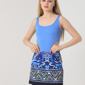 Blue Scalloped Crew Neck Blouse - Brand: Topshow - Women & Kids, Baby Clothes Wholesale - TheBS Women