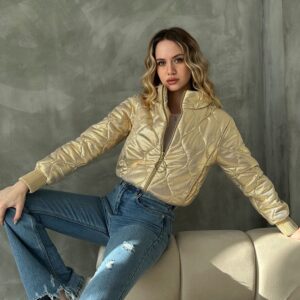 Zippered Shiny Coat - Brand: Topshow - Women & Kids, Baby Clothes Wholesale - TheBS Women