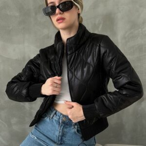 F 1625 Zippered Shiny Coat - Brand: Topshow - Women & Kids, Baby Clothes Wholesale - TheBS Women