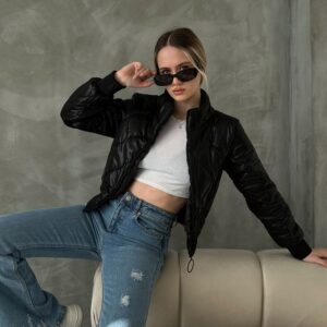 F 1625 Zippered Shiny Coat - Brand: Topshow - Women & Kids, Baby Clothes Wholesale - TheBS Women