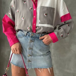 GrayFloral Shirt - Brand: Topshow - Women & Kids, Baby Clothes Wholesale - TheBS Women