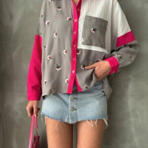 GrayFloral Shirt - Brand: Topshow - Women & Kids, Baby Clothes Wholesale - TheBS Women