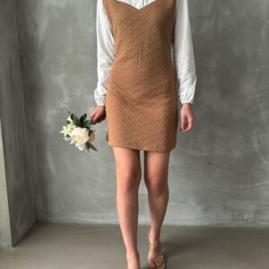 Sleeve And Bust Poplin Above Knee Dress - Brand: Topshow - Women & Kids, Baby Clothes Wholesale - TheBS Women