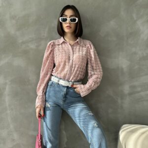 Powder F 1472 Tulle Embroidery - Brand: Topshow - Women & Kids, Baby Clothes Wholesale - TheBS Women