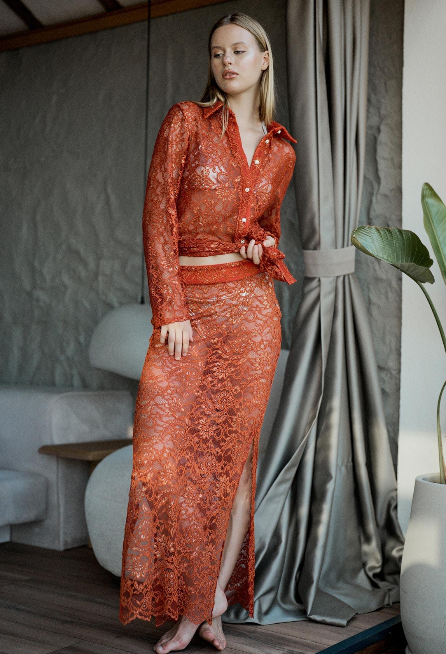 Gilded Lace Maxi Skirt - Brand: Juste - Women & Kids, Baby Clothes Wholesale - TheBS Women