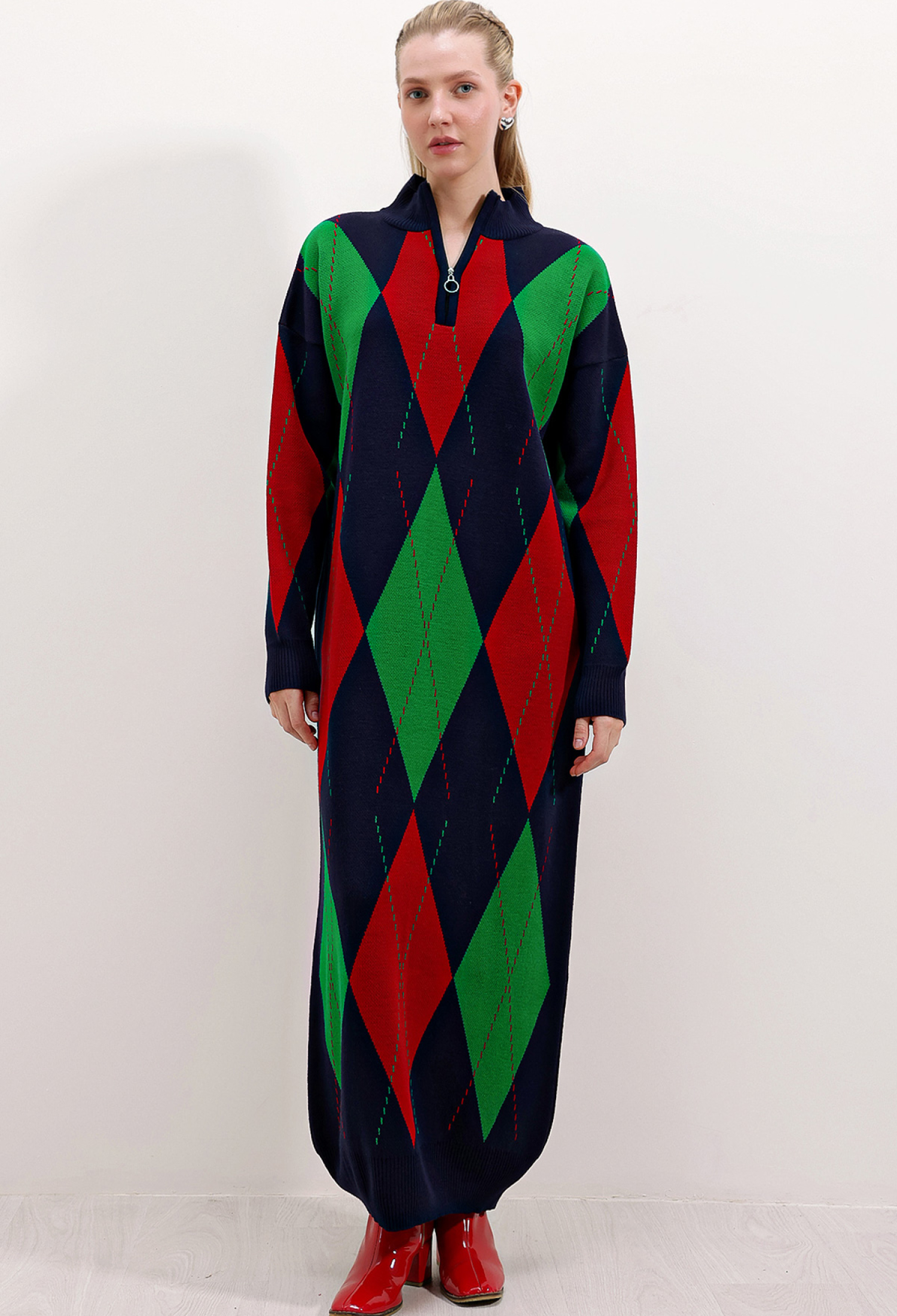 Knitted Dress -& Green - Brand: Bigdart - Women & Kids, Baby Clothes Wholesale - TheBS Women