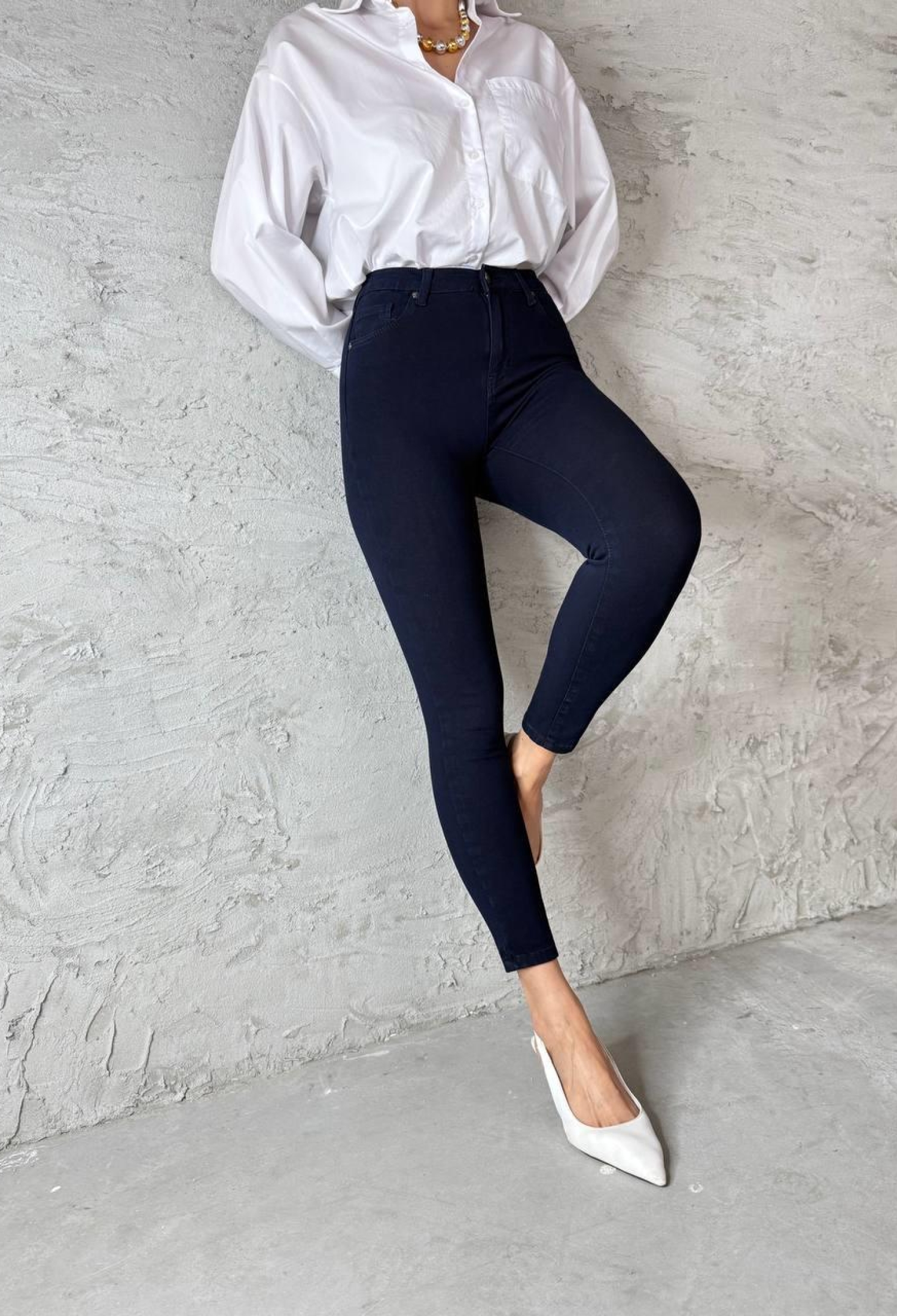 Women's Skinny Leg High Waist NavyJeans - Brand: LACARINO - Women & Kids, Baby Clothes Wholesale - TheBS Women