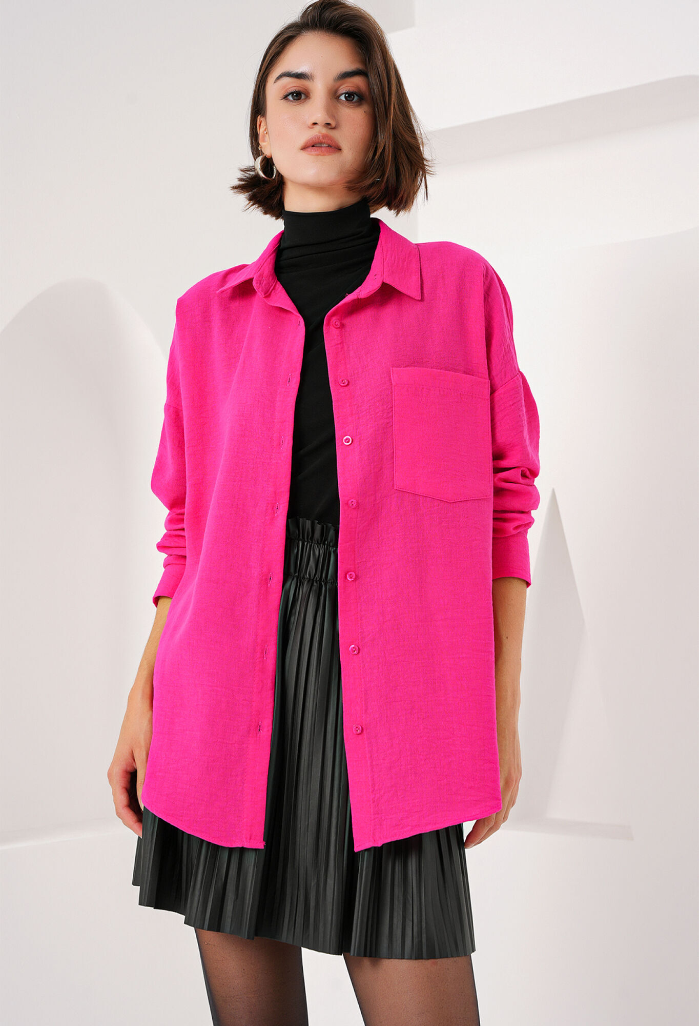 Single Pocket Oversize Shirt - Brand: Bigdart - Women & Kids, Baby Clothes Wholesale - TheBS Women