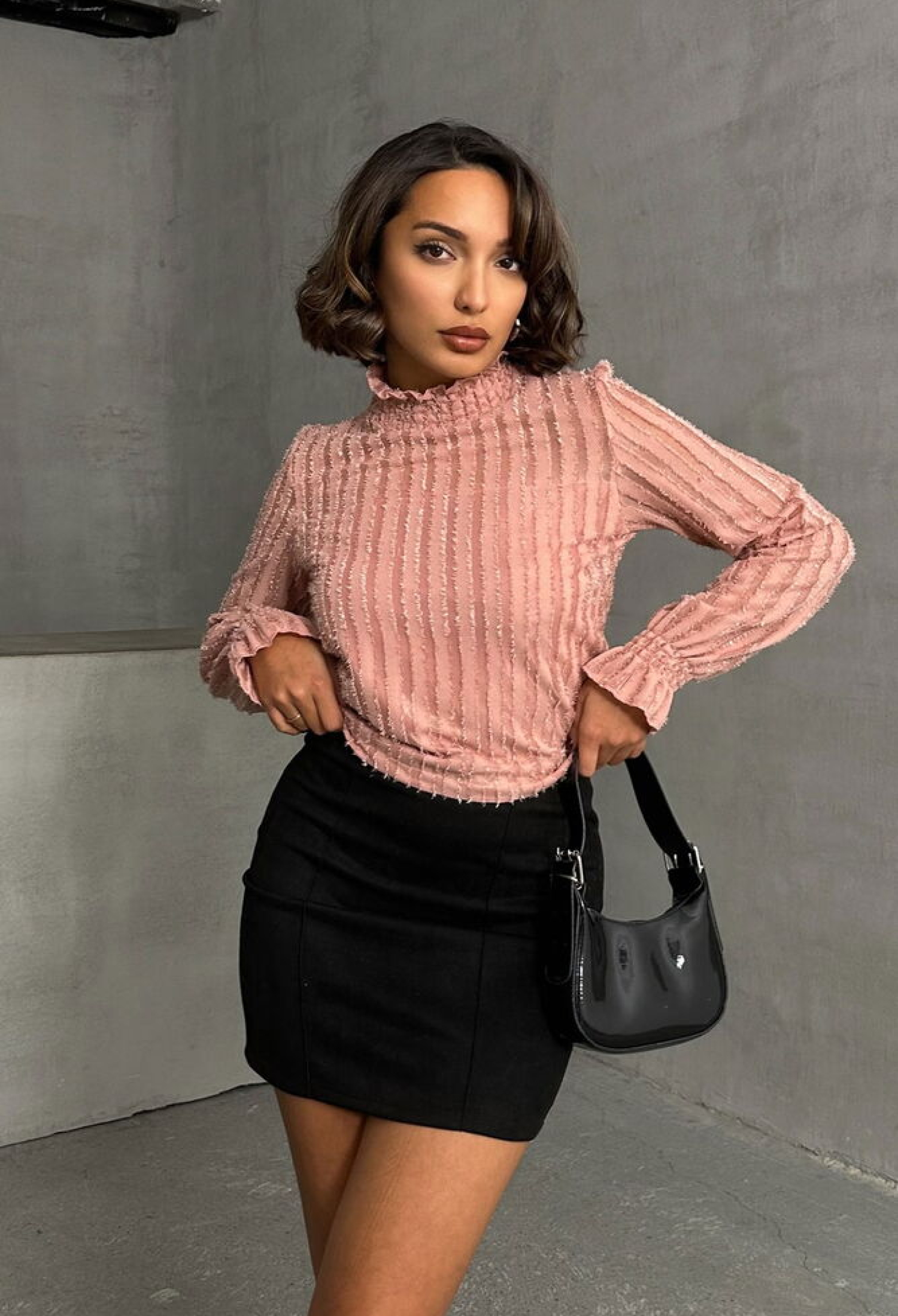 Glittery Bearded Blouse - Powder - Brand: Topshow - Women & Kids, Baby Clothes Wholesale - TheBS Women