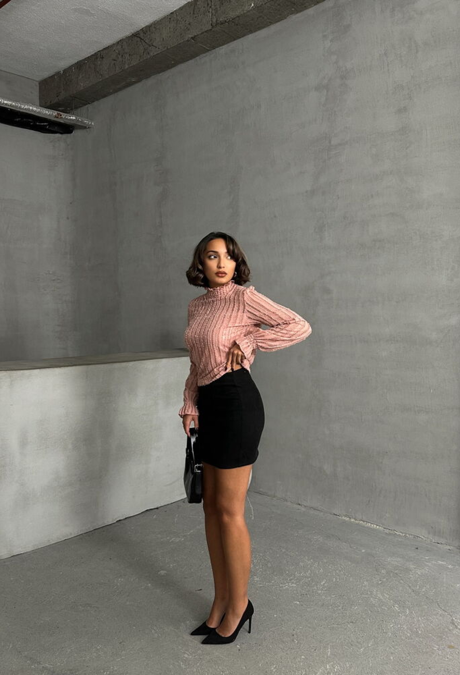 Glittery Bearded Blouse - Powder - Brand: Topshow - Women & Kids, Baby Clothes Wholesale - TheBS Women