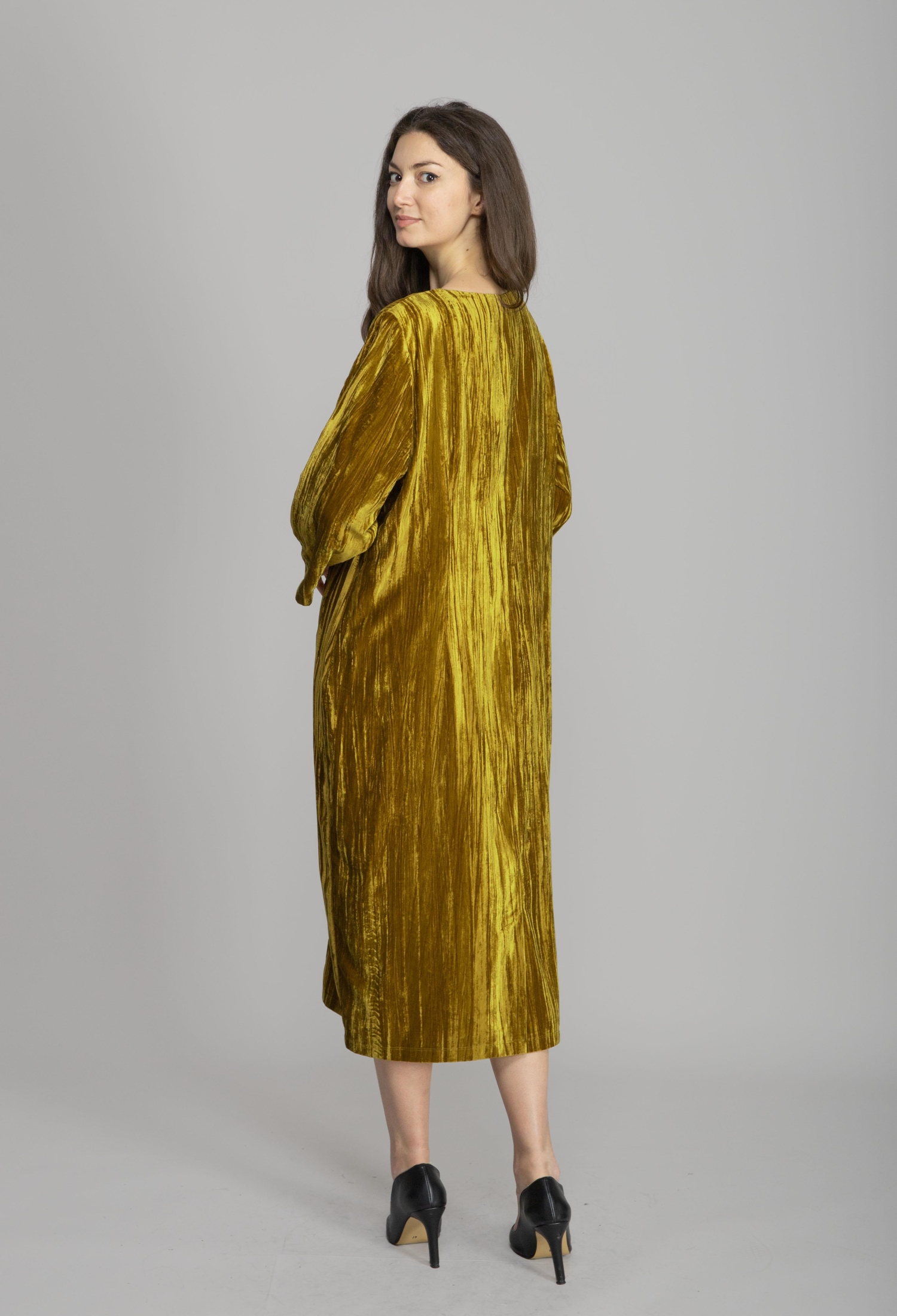 Yellow Ethnic Elegant Shift Dress - Brand: GUMANIZE - Women & Kids, Baby Clothes Wholesale - TheBS Women