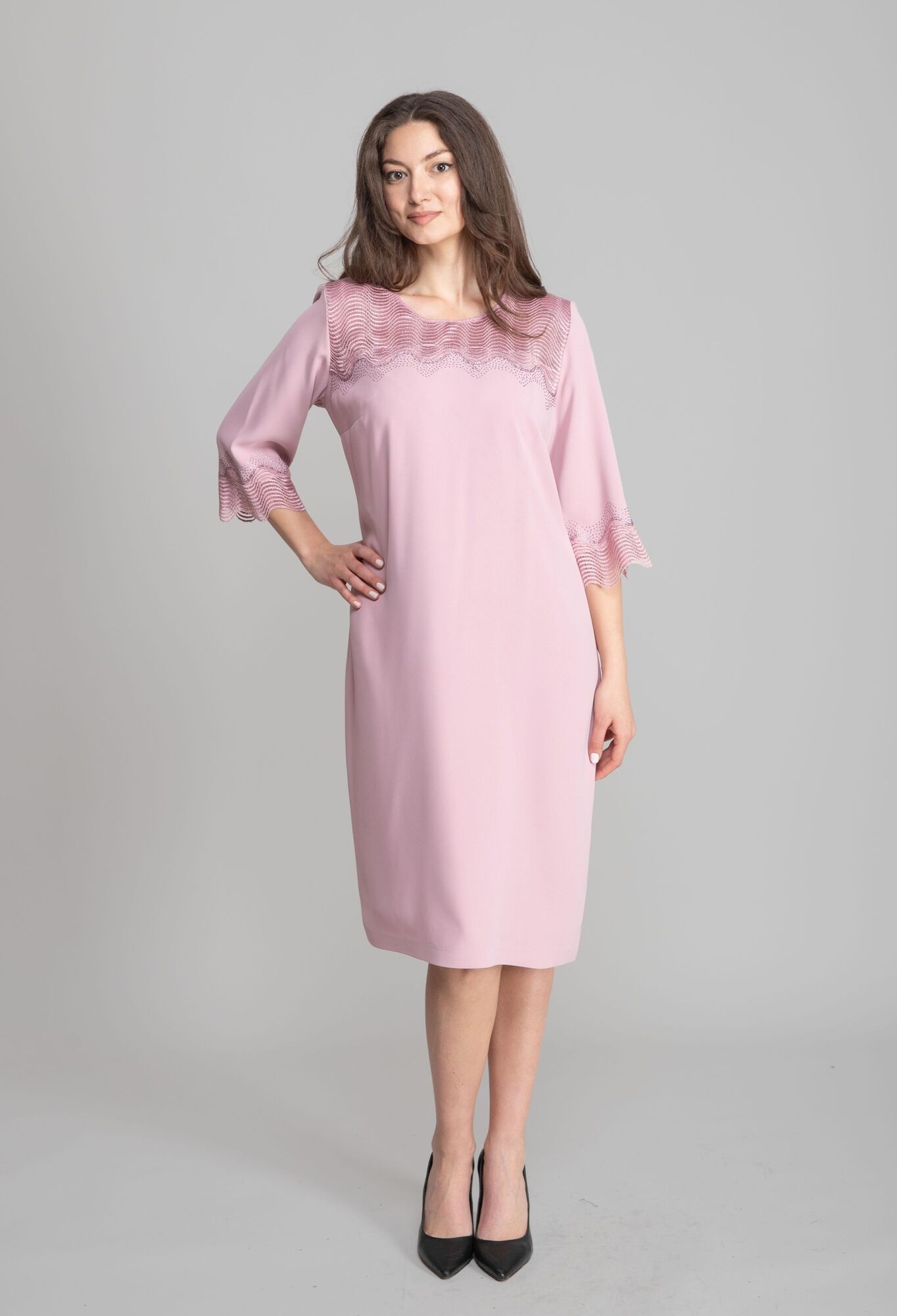 ElegantShift Dress With 3/4 Sleeves - Brand: GUMANIZE - Women & Kids, Baby Clothes Wholesale - TheBS Women