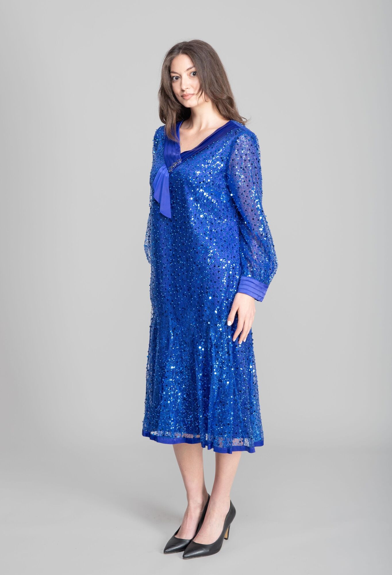 Blue Elegant Formal Glam Dress - Brand: GUMANIZE - Women & Kids, Baby Clothes Wholesale - TheBS Women