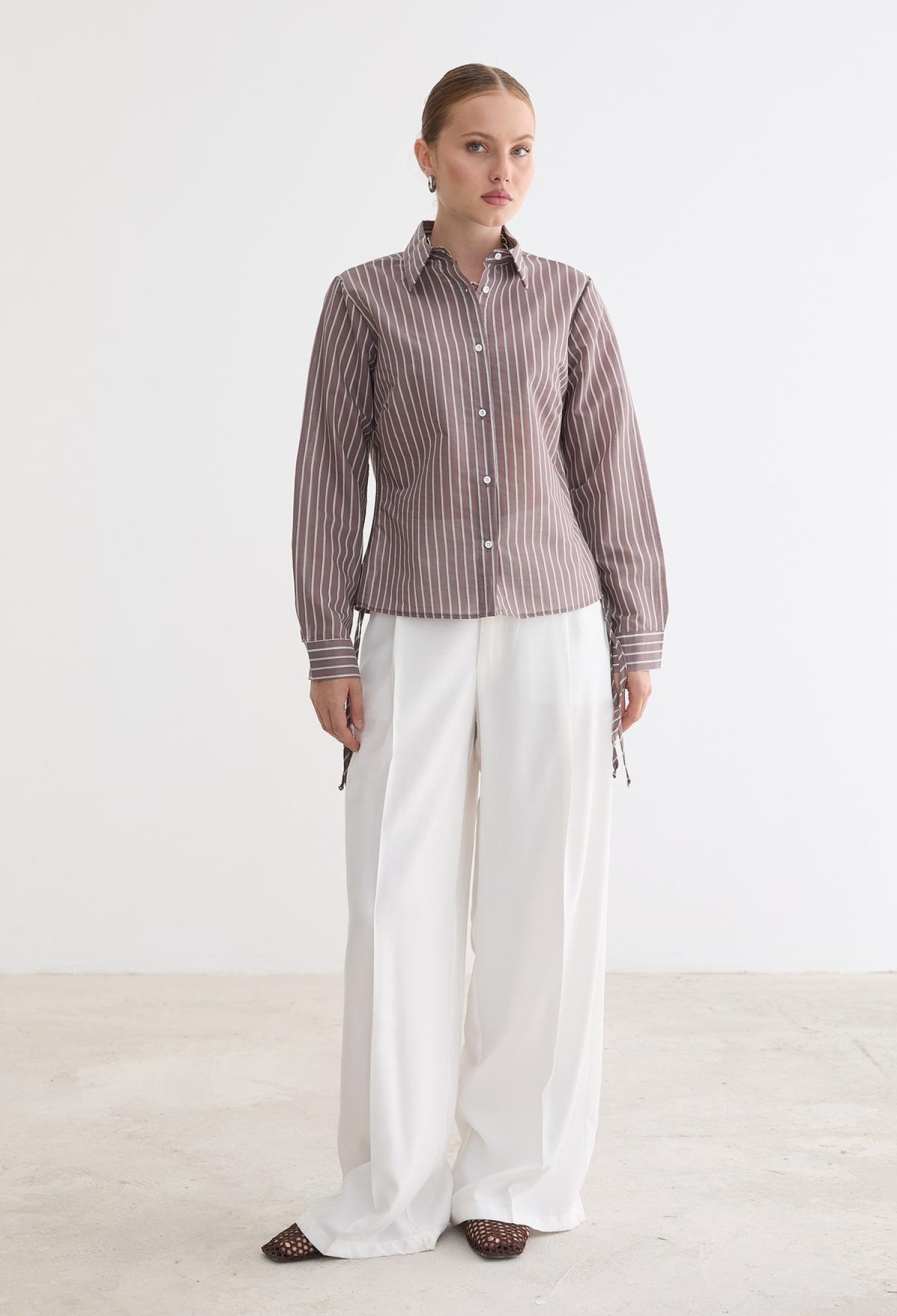 Striped Polo Neck Shirt - Brand: Levure - Women & Kids, Baby Clothes Wholesale - TheBS Women