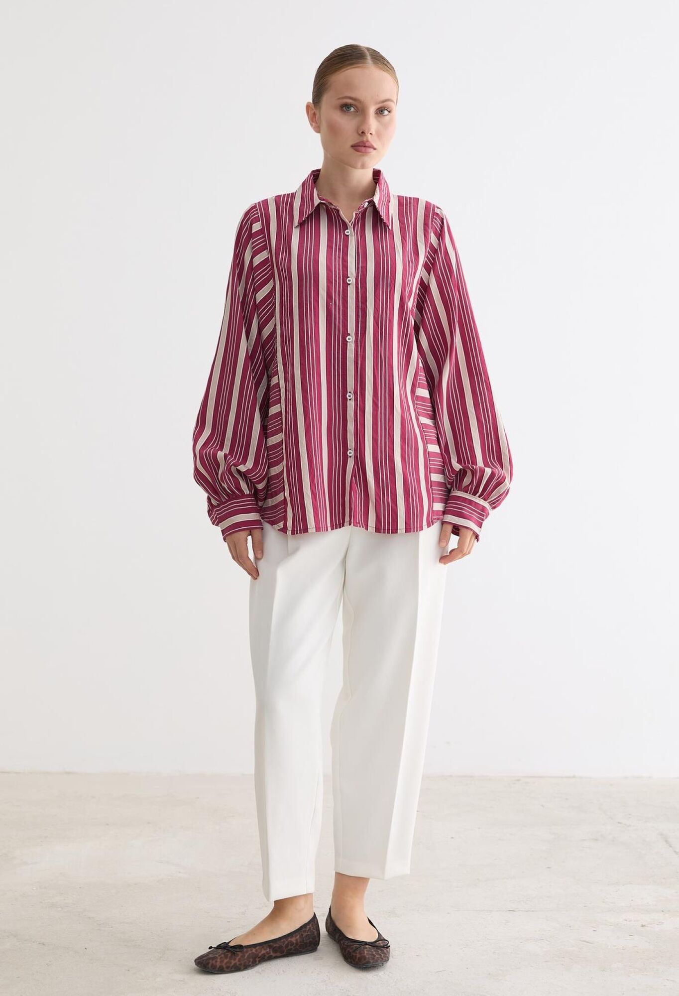 Striped Casual Oversized Shirt - Brand: Levure - Women & Kids, Baby Clothes Wholesale - TheBS Women