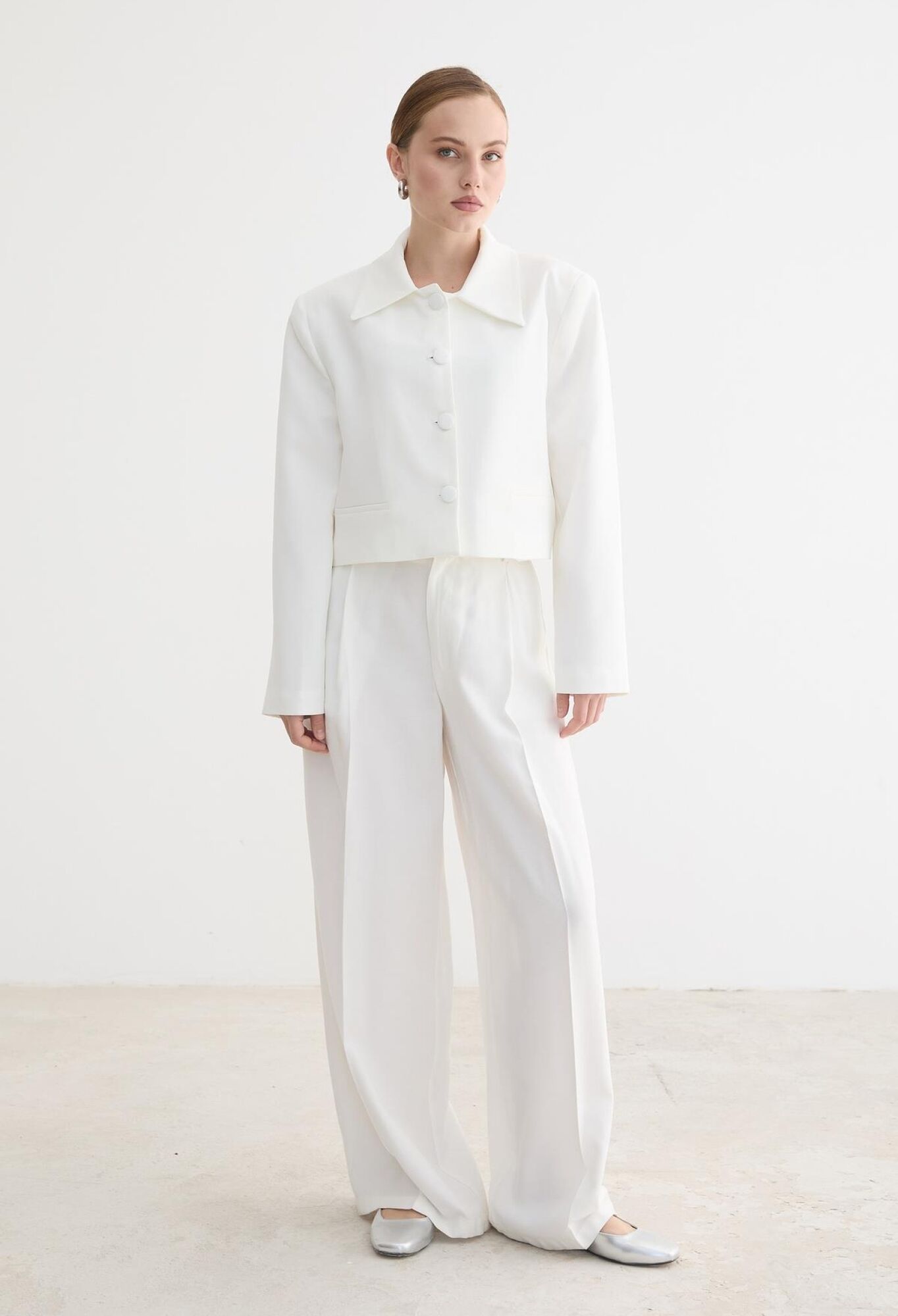 White Elegant Single-Breasted Coat - Brand: Levure - Women & Kids, Baby Clothes Wholesale - TheBS Women