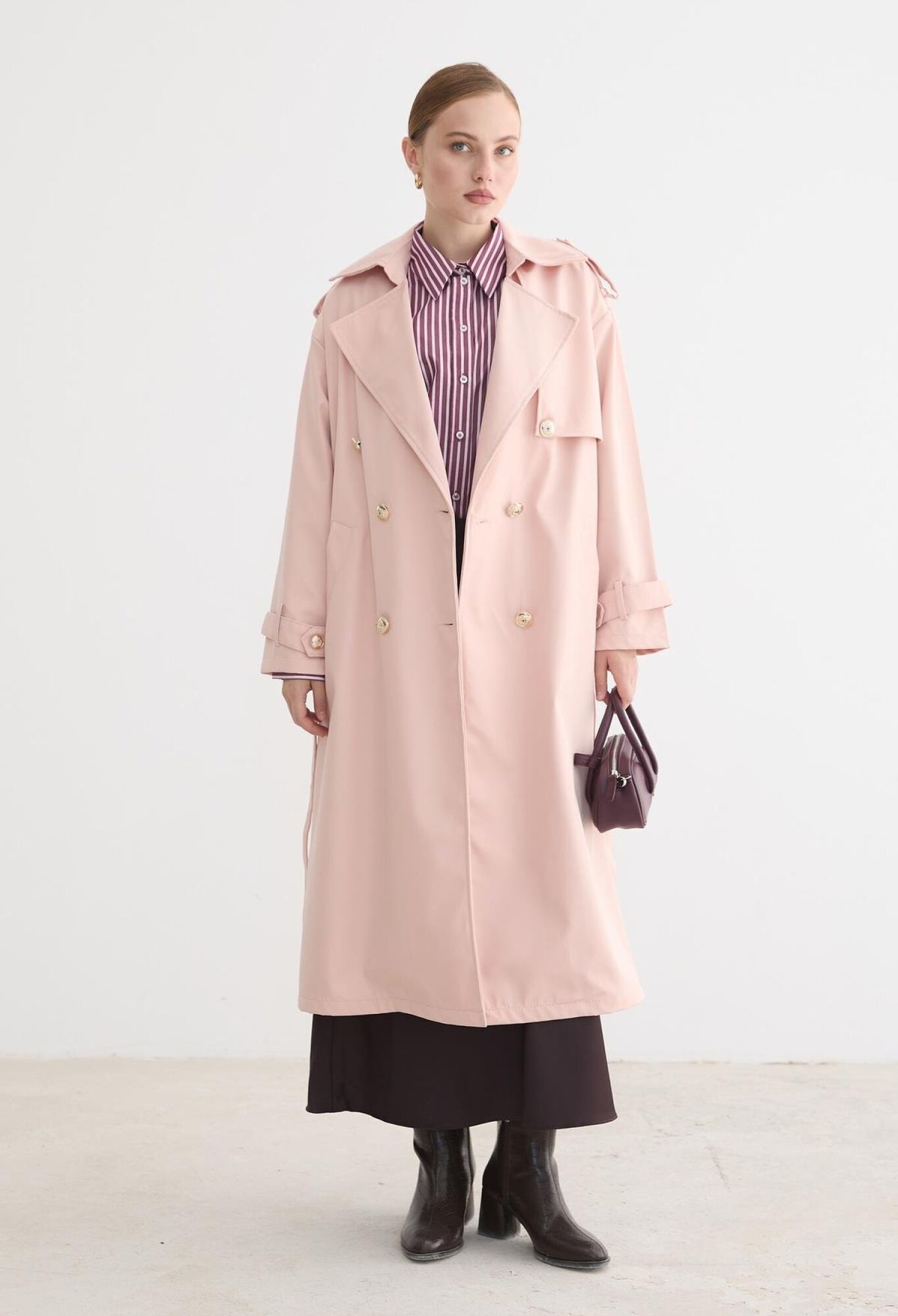 Elegant Double-Breasted Trenchcoat - Brand: Levure - Women & Kids, Baby Clothes Wholesale - TheBS Women