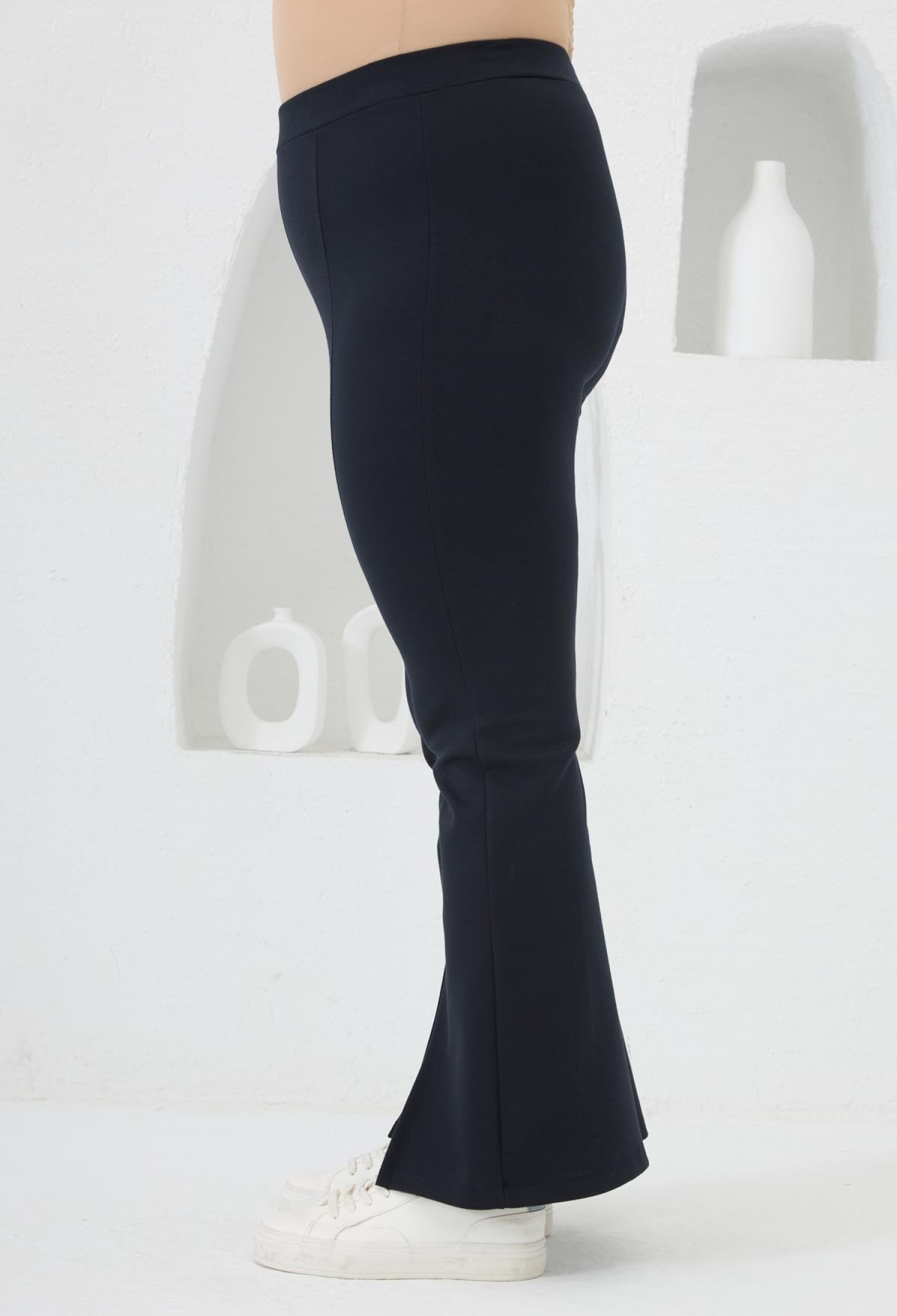 Black Modest Plus Size Flare Leg Slit Pants - Brand: RMG - Women & Kids, Baby Clothes Wholesale - TheBS Women