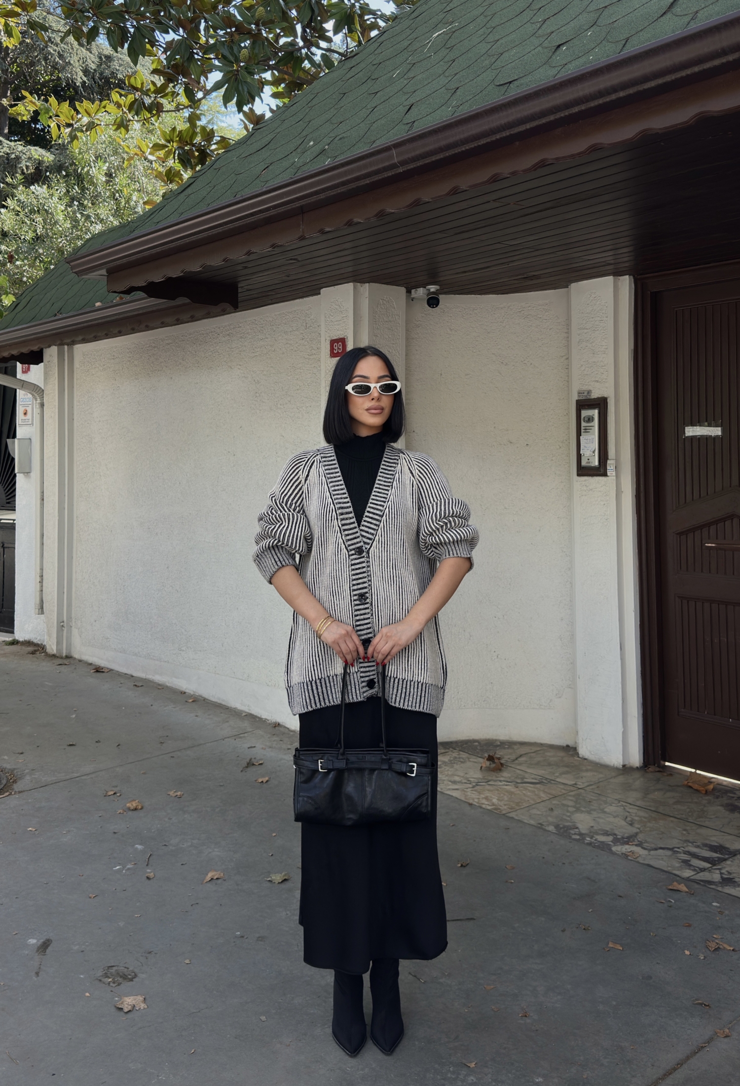 Oversized Fit Striped V-Neck Buttoned Cardigan - Brand: My Fashion - Women & Kids, Baby Clothes Wholesale - TheBS Women