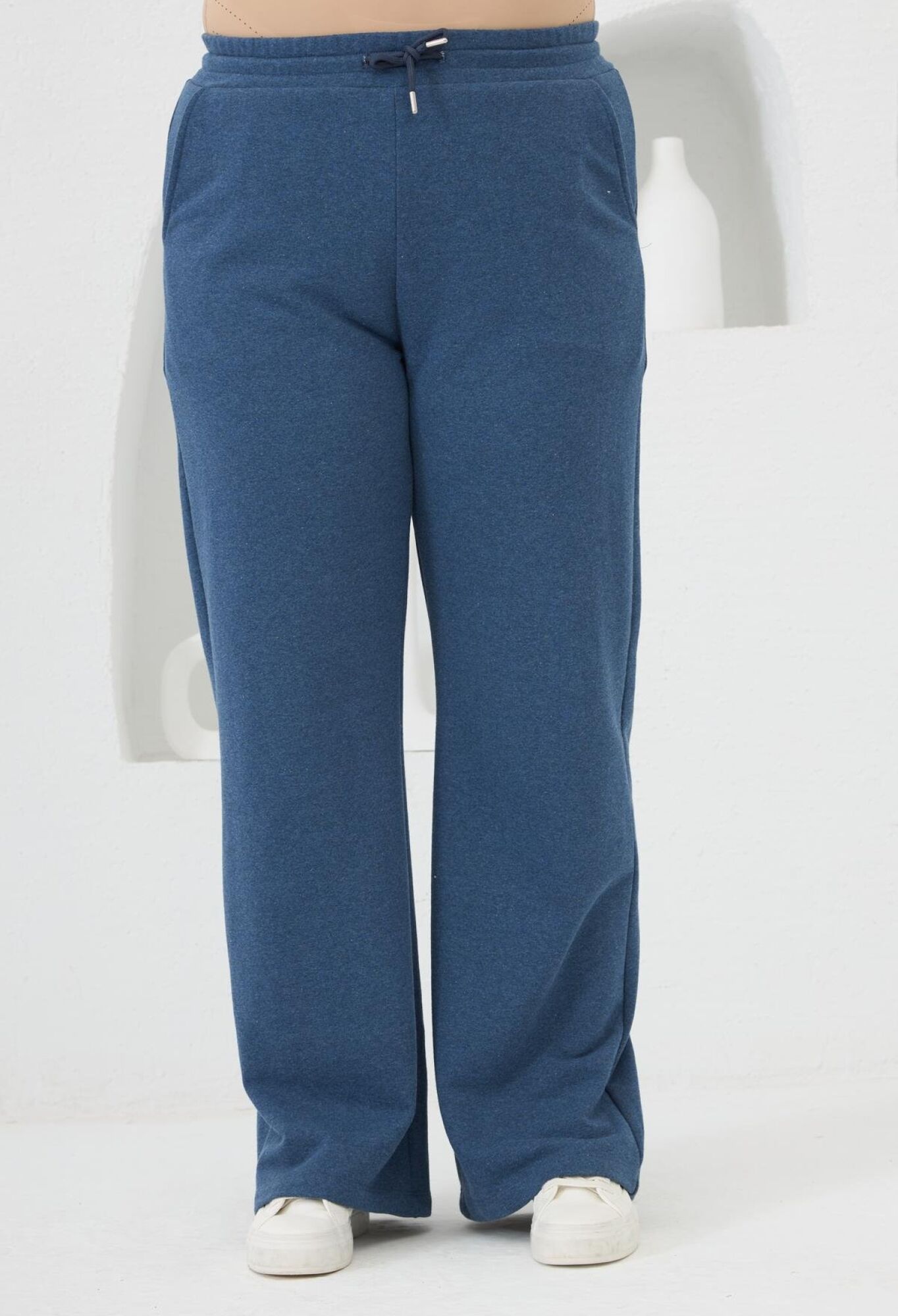 Blue Sweatpants Jogger With Wide Leg And Drawstring - Brand: RMG - Women & Kids, Baby Clothes Wholesale - TheBS Women