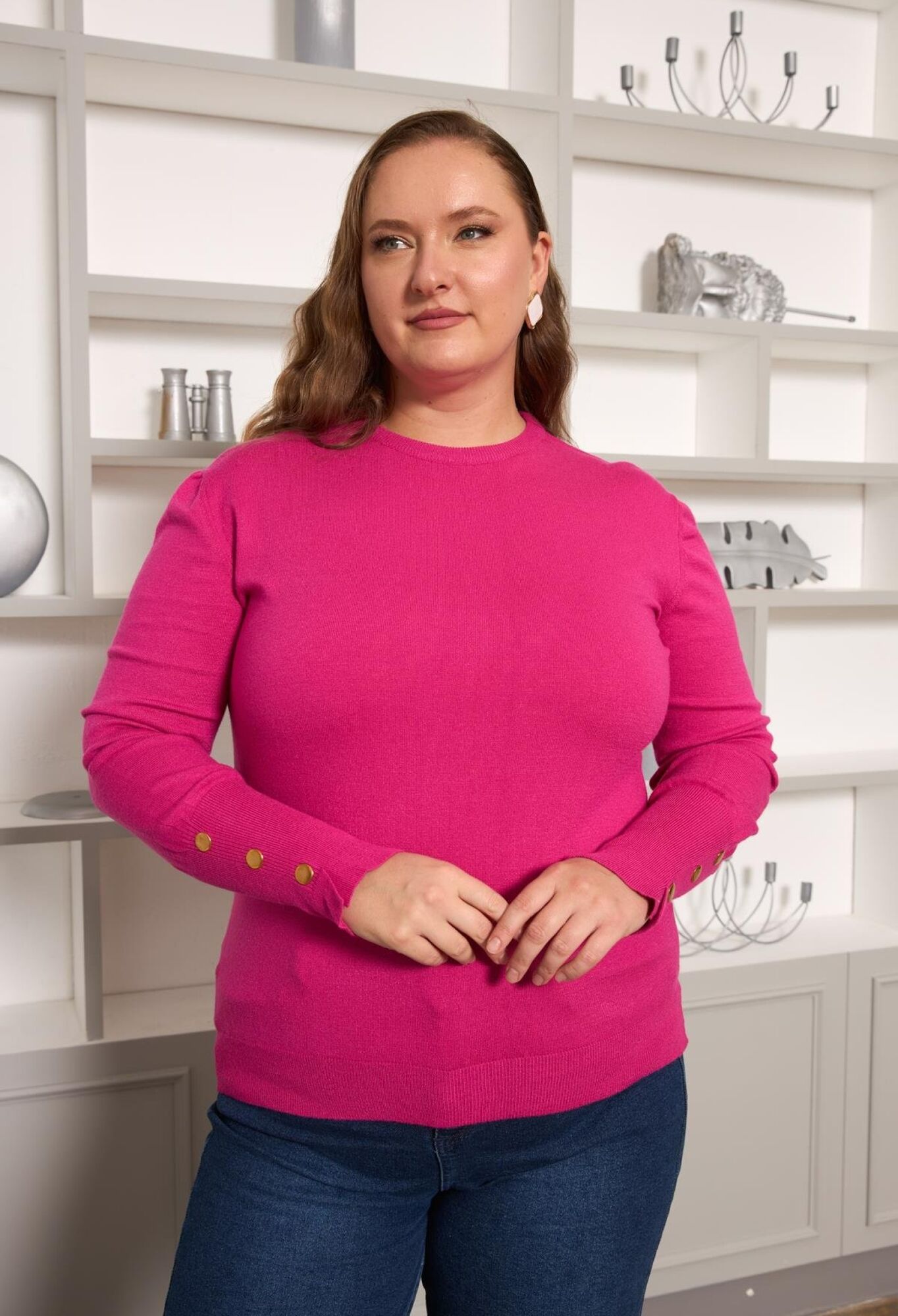 Plus Size Sweater - Casual Elegant Crew Neck - Brand: RMG - Women & Kids, Baby Clothes Wholesale - TheBS Women