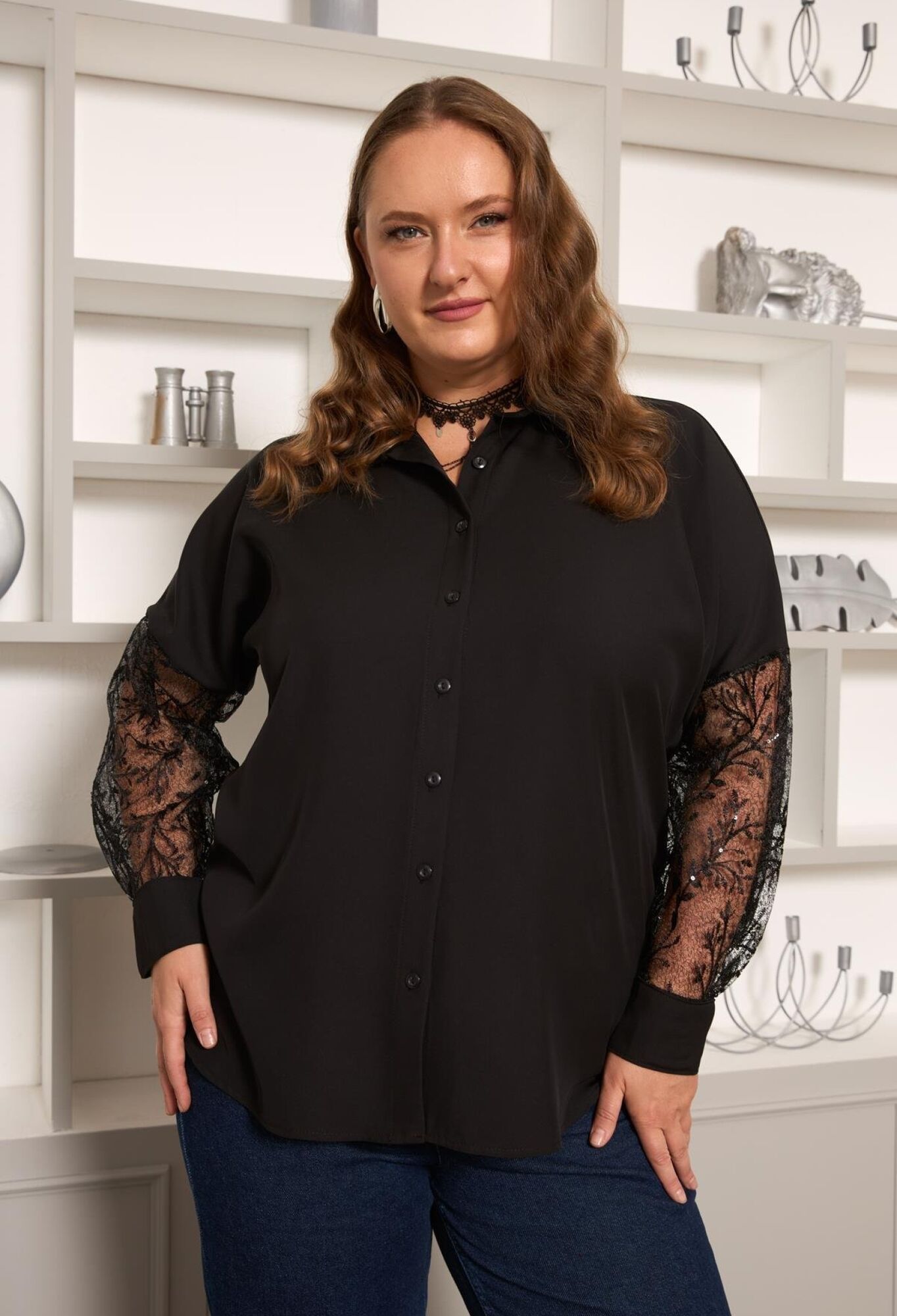 Black Elegant Plus Size Shirt - Brand: RMG - Women & Kids, Baby Clothes Wholesale - TheBS Women