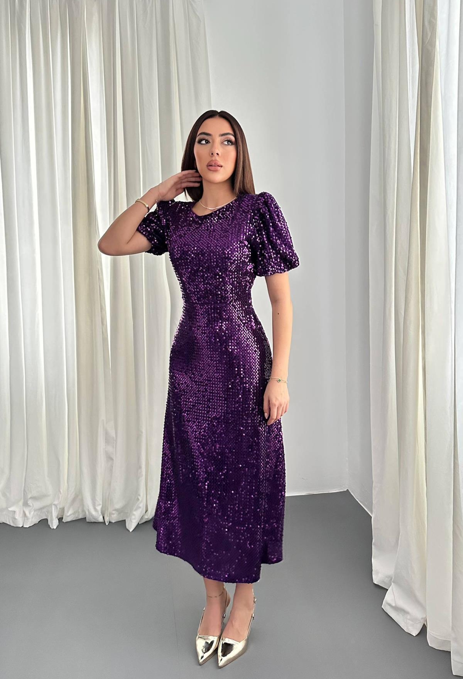 ElegantFit And Flare Midi Dress - Brand: Elisa - Women & Kids, Baby Clothes Wholesale - TheBS Women