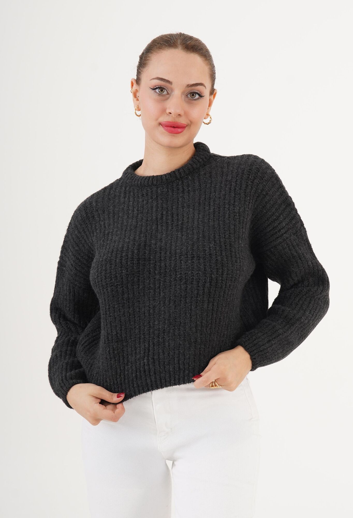 Black Sweater Casual Vintage Elegant Retro - Brand: Lustrin - Women & Kids, Baby Clothes Wholesale - TheBS Women