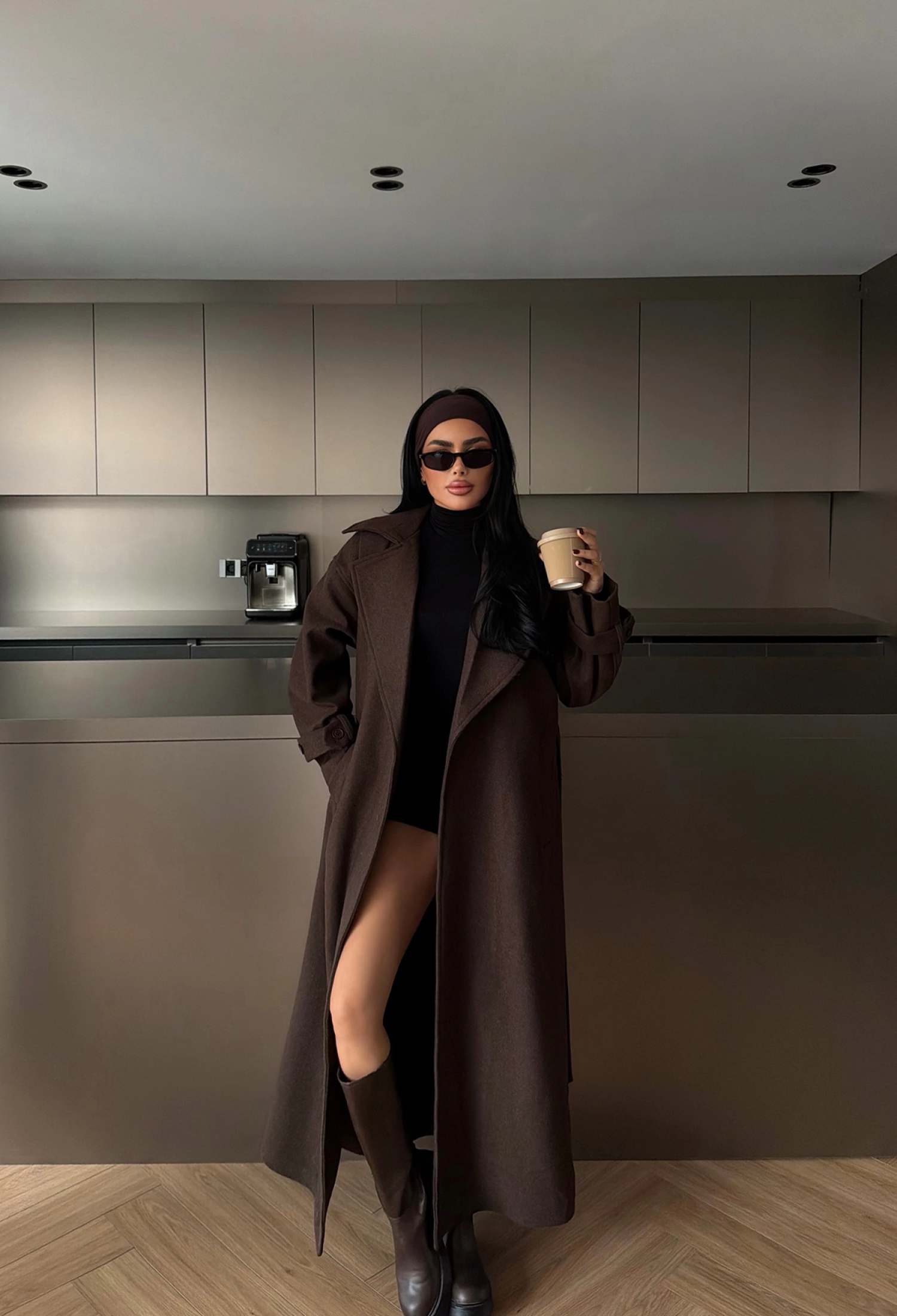 Elegant Oversized Wrapover Coat - Brand: EYYO ATELIER - Women & Kids, Baby Clothes Wholesale - TheBS Women