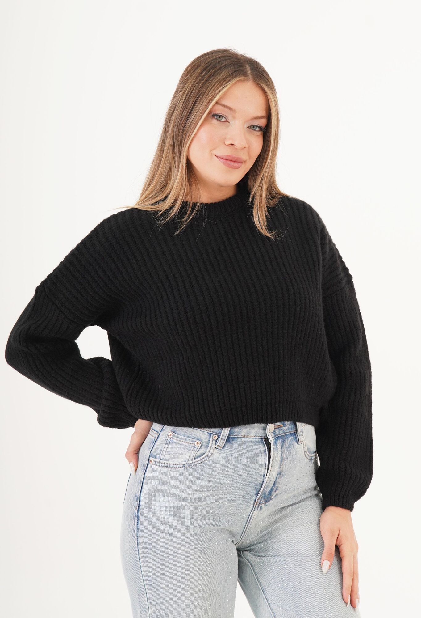 Sweater Casual Streetwear With Crew Neck - Brand: Lustrin - Women & Kids, Baby Clothes Wholesale - TheBS Women