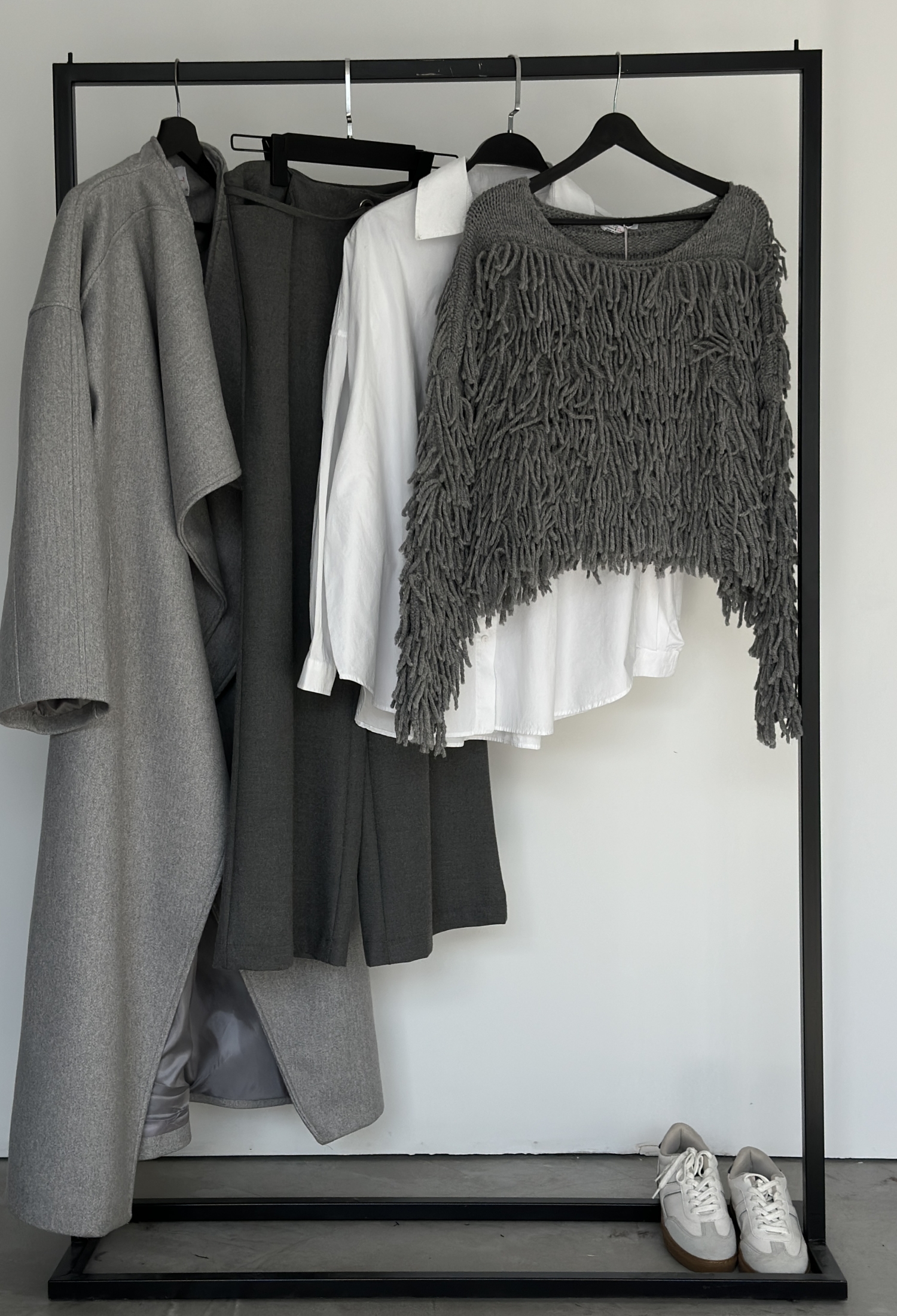 Grey Casual Boho Sweater - Brand: Cream Rouge - Women & Kids, Baby Clothes Wholesale - TheBS Women