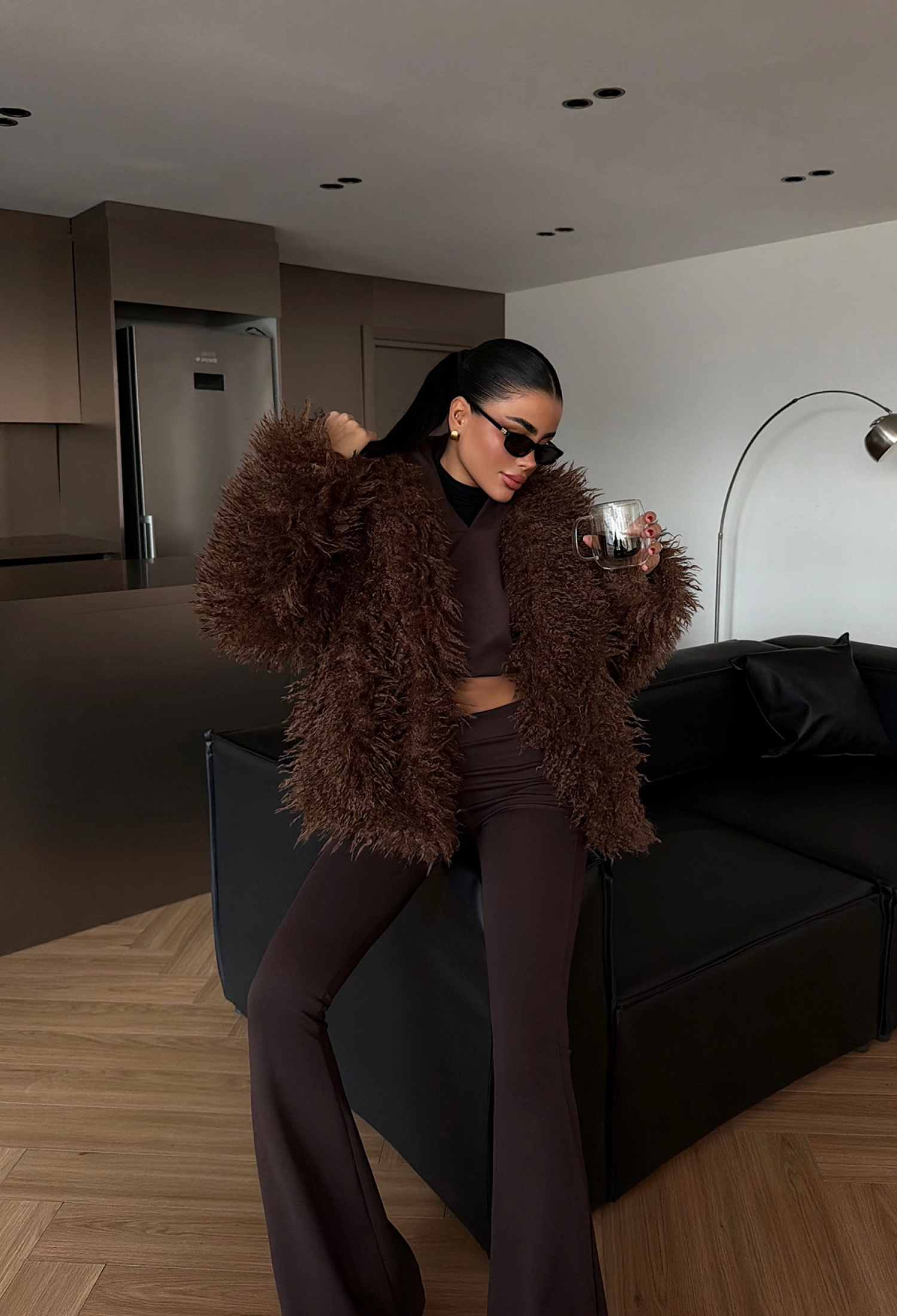 Teddy Oversized Fit Casual Glam Jacket - Brand: EYYO ATELIER - Women & Kids, Baby Clothes Wholesale - TheBS Women