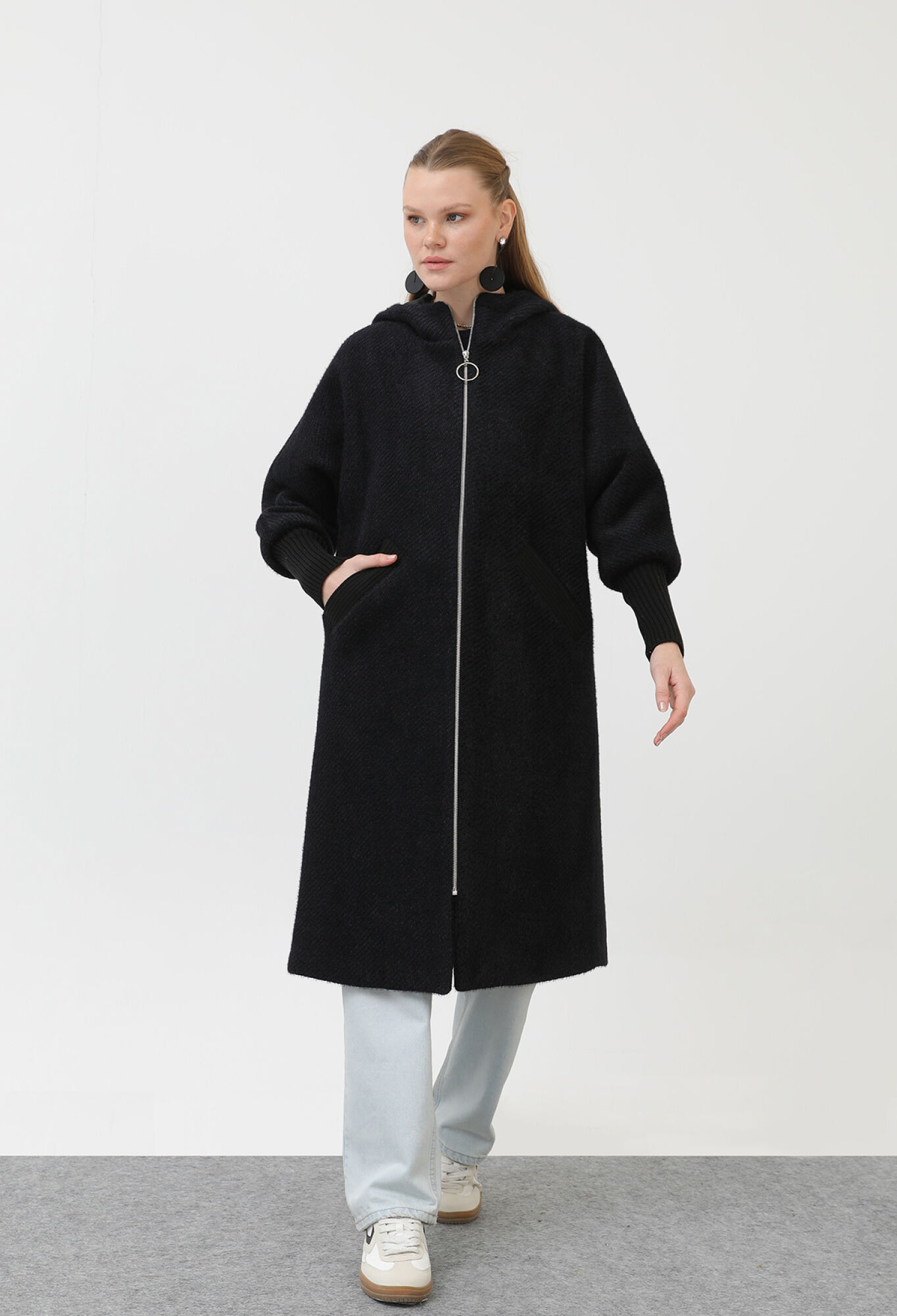Hooded Oversized Long Coat - Brand: Puane - Women & Kids, Baby Clothes Wholesale - TheBS Women