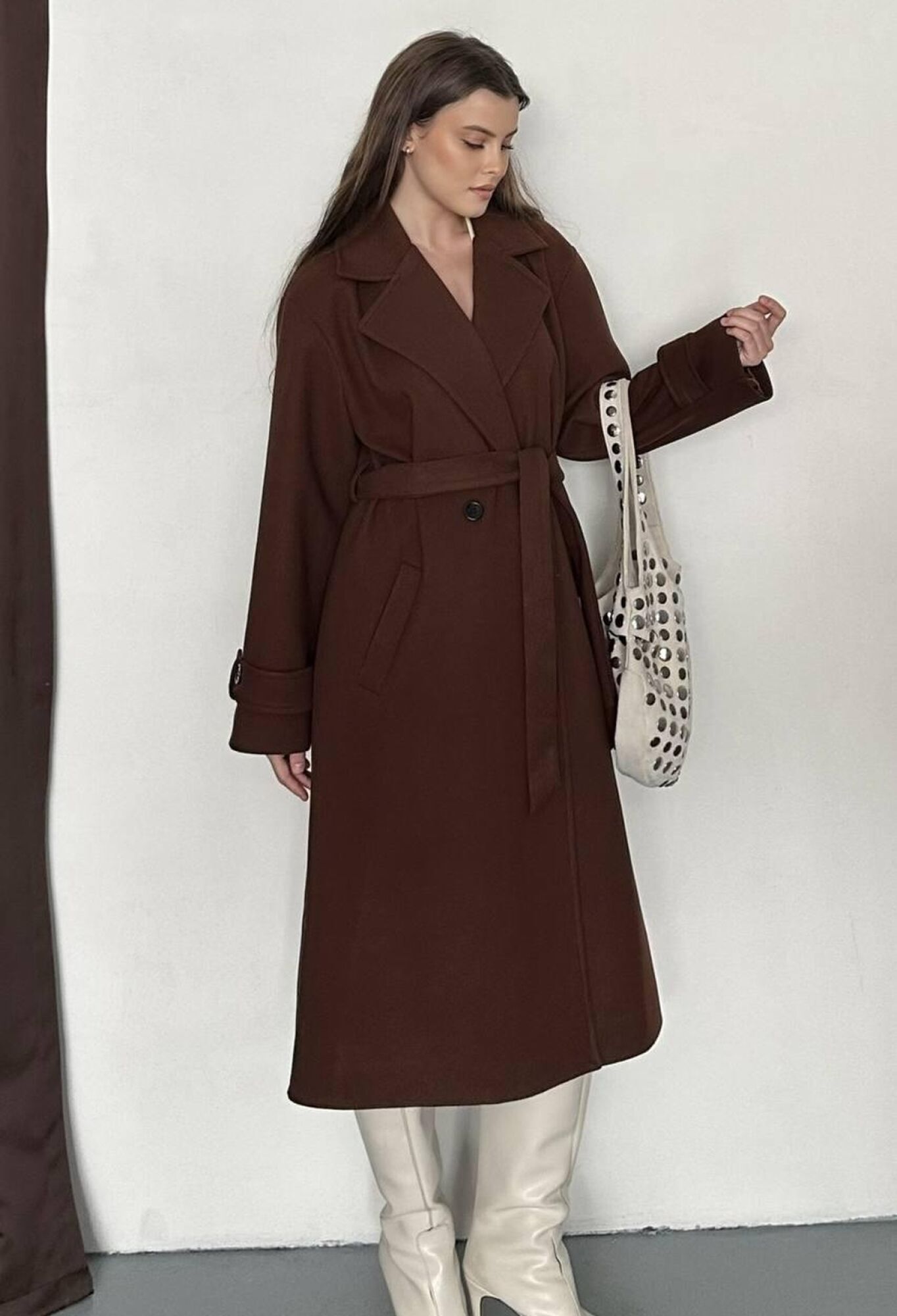 Elegant Single-Breasted Wrapover Coat - Brand: My Jest Fashion - Women & Kids, Baby Clothes Wholesale - TheBS Women