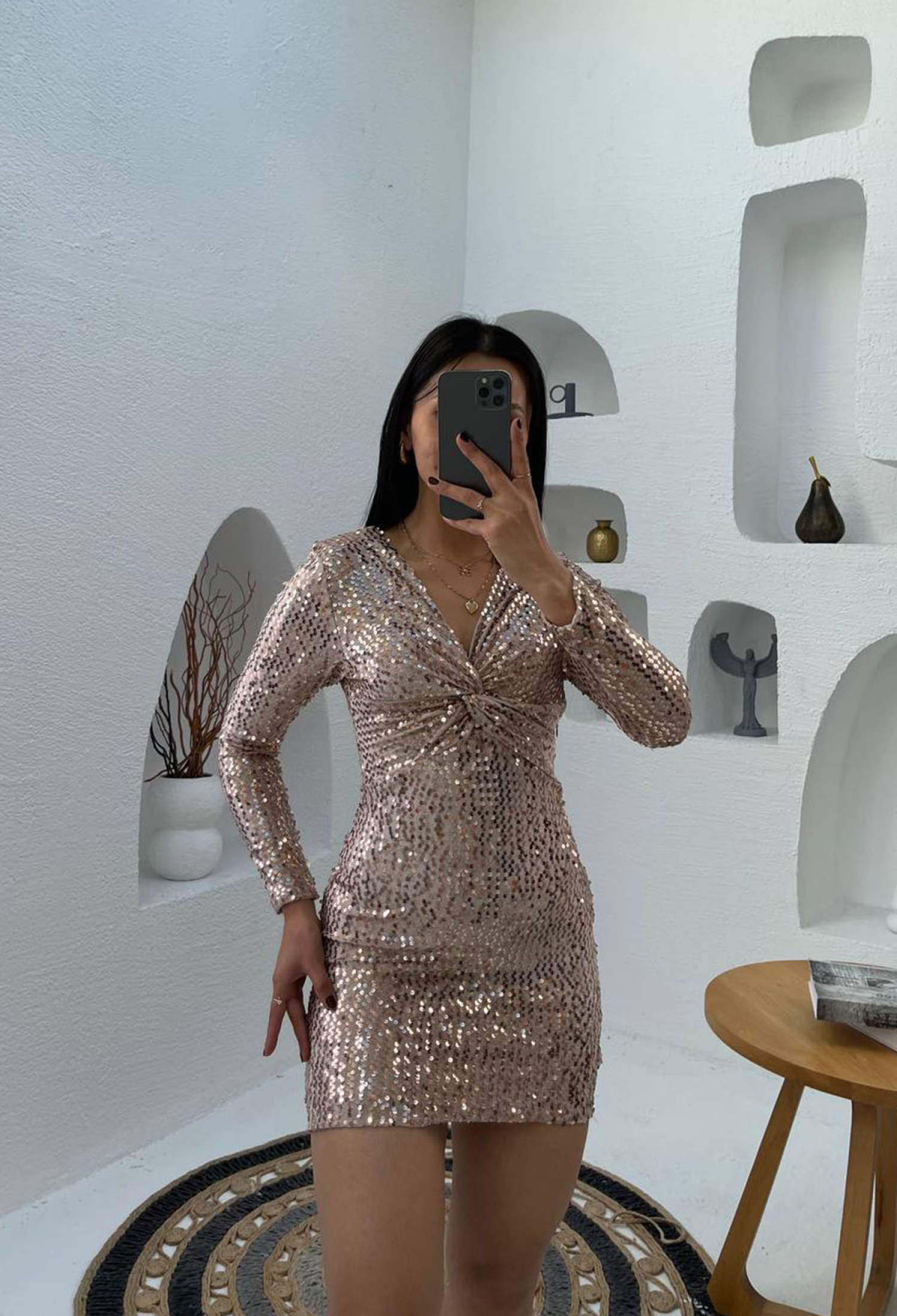 Glam Bodycon Mini Dress With Sequined Detail - Brand: Mode Roy - Women & Kids, Baby Clothes Wholesale - TheBS Women