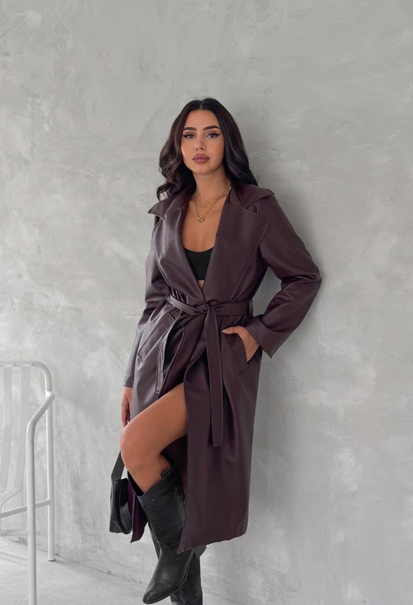 Trenchcoat - Elegant Single-Breasted Wrapover - Brand: My Jest Fashion - Women & Kids, Baby Clothes Wholesale - TheBS Women