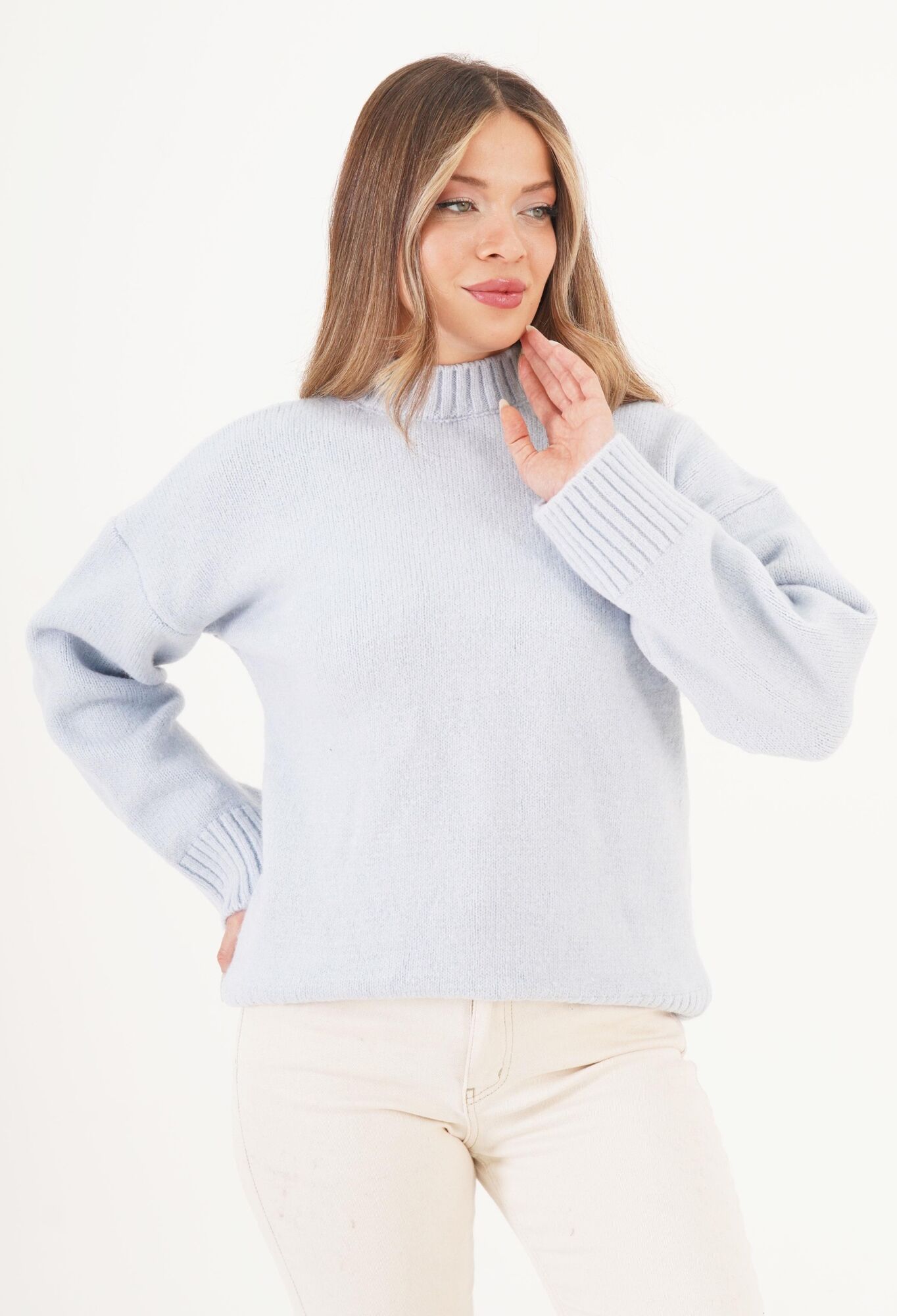 Sweater With High Neck And Long Sleeves - Brand: Lustrin - Women & Kids, Baby Clothes Wholesale - TheBS Women