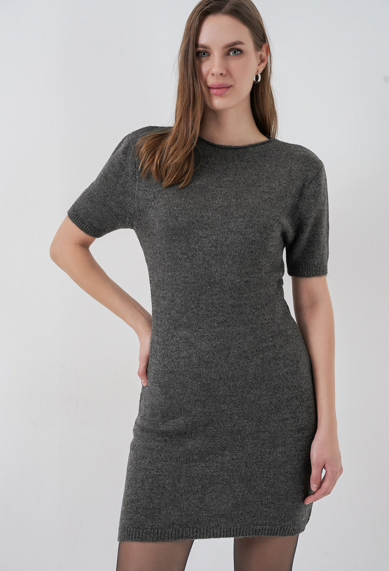 Grey Sheath Dress With Half Sleeves - Brand: Bigdart - Women & Kids, Baby Clothes Wholesale - TheBS Women
