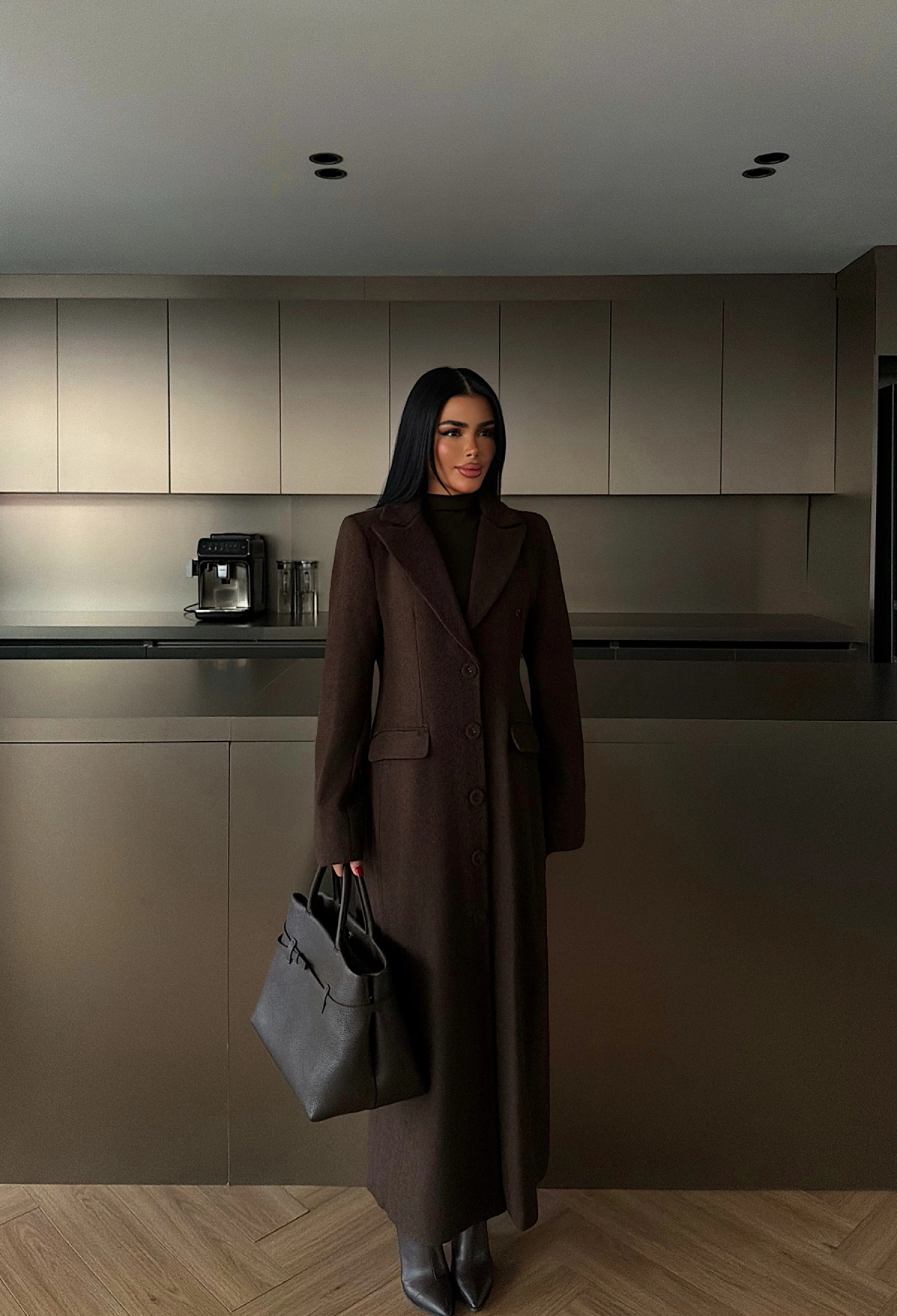 Elegant Single-Breasted Long Coat - Brand: EYYO ATELIER - Women & Kids, Baby Clothes Wholesale - TheBS Women