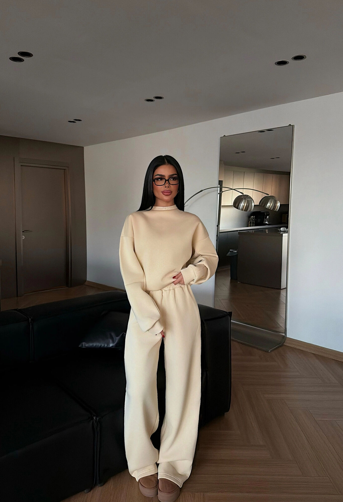 Beige Casual Sport Streetwear Set - Brand: EYYO ATELIER - Women & Kids, Baby Clothes Wholesale - TheBS Women