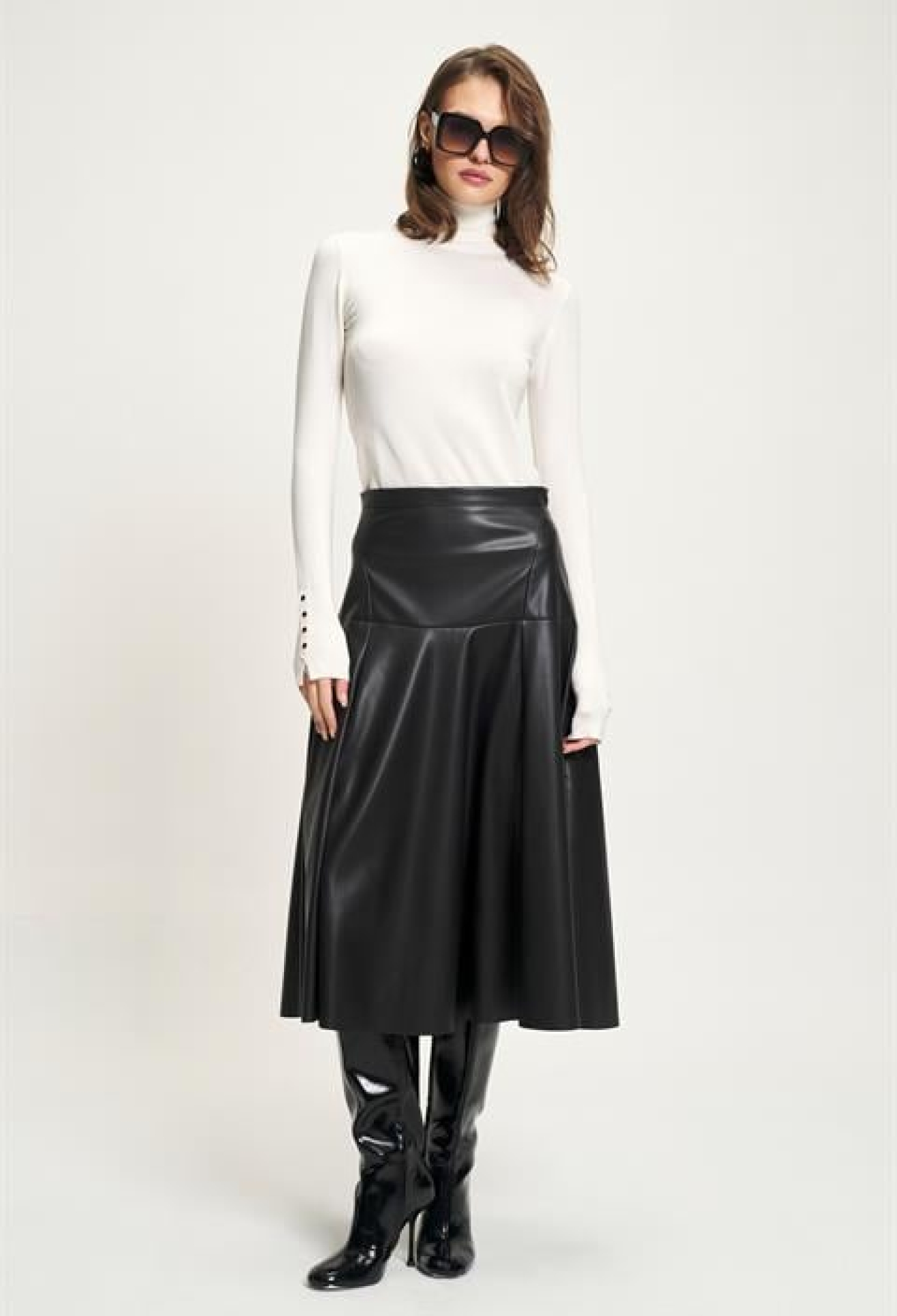 Elegant Flared Midi Skirt High Waist - Brand: Sobe Istanbul - Women & Kids, Baby Clothes Wholesale - TheBS Women